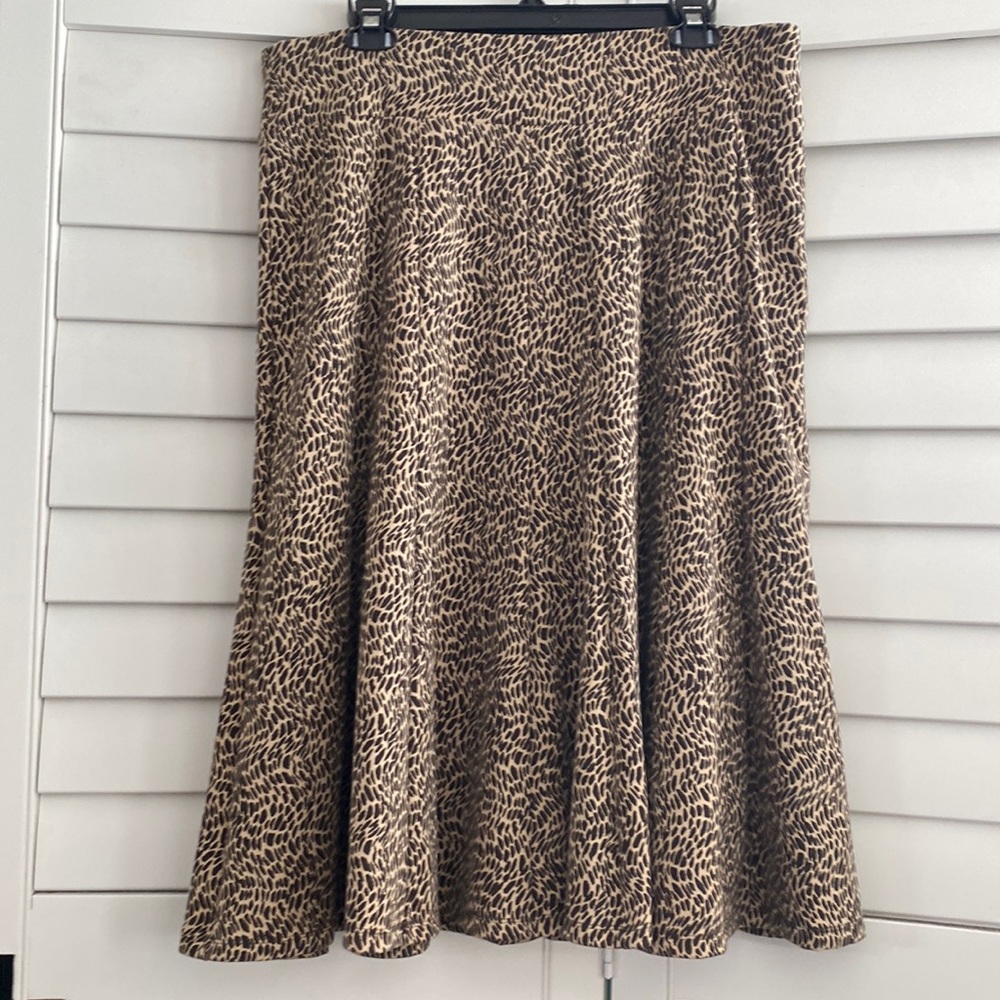 Charter Club, Animal Print, A-Line Skirt, size Large